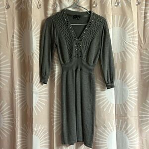 Cute 3/4 sleeve knit sweater dress